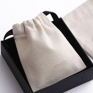 China Factory Price Canvas Material Drawstring Gift Pouch Bag Custom Organic Cotton Packing Dust Bags for Gifts With <b>Wide</b> <b>Ribbon</b> - Product Image 6