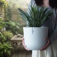 Vente directe d'usine, pots à fleurs en plastique modernes, légers, recyclables, jardinières avec drainage, décoration intérieure, pots pour plantes