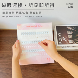 Présentoir magnétique pour vernis à ongles, carte de couleurs en acrylique détachable, support de nuancier avec base adhésive - Product Image 4