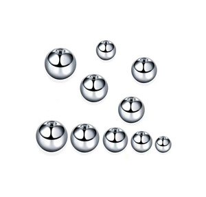 Perles filetées en titane G23 pour pierres précieuses individuelles |   Billes de remplacement pour bijoux de piercing corporel - Product Image 1