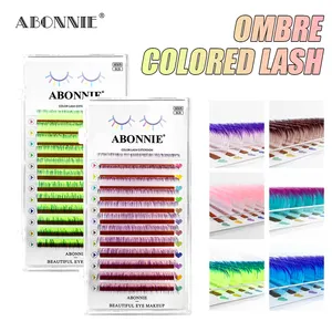 Abonnie Private Label Color Lashes 0.07 estensioni delle ciglia colorate estensioni delle ciglia di colore rosa blu