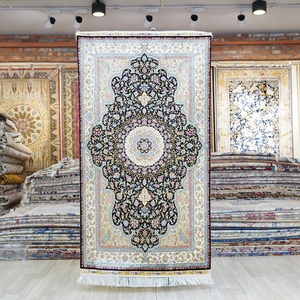 91 cm x 152 elegante alfombra anudada antiguo efecto Toronto <span class=keywords><strong>comprar</strong></span> en línea India hecho a mano de Turquía alfombra de seda - Product Image 1