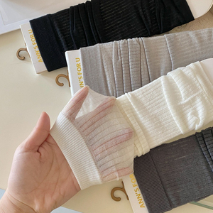 Chaussettes légères en nylon côtelé transparent, fines et décontractées, pour chaussures Mary Jane - Product Image 3