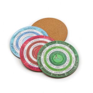 Sous-verres en bois MDF personnalisés de 4 pouces pour bar, maison, cuisine, table, cocktail - Product Image 1
