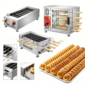 Máquina para Hacer Conos de Helado, <span class=keywords><strong>Horno</strong></span> para Chimney Cake, Máquina para Kurtos Kalacs, Parrilla para Panecillos, 4 en 1, para Pequeños Kioscos de Postres - Product Image 2