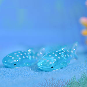 Transparante blauwe haai L-formaat hars ornamenten oceaan walvissen vis <span class=keywords><strong>aquarium</strong></span> landschap decoraties diermodel voor huisdecoratie - Product Image 2