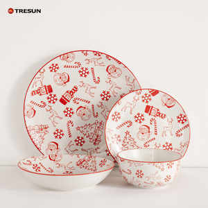 <span class=keywords><strong>Service</strong></span> <span class=keywords><strong>de</strong></span> vaisselle en céramique <span class=keywords><strong>de</strong></span> Noël 16 pièces en <span class=keywords><strong>porcelaine</strong></span> <span class=keywords><strong>de</strong></span> luxe <span class=keywords><strong>de</strong></span> style européen imprimable français pour 4 personnes - Product Image 2