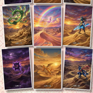 Cartes à collectionner Anime Artboard personnalisées avec bord doré, personnages <span class=keywords><strong>Manga</strong></span>, impression couleur, coins carrés, jeu de boîtes mystères - Product Image 5