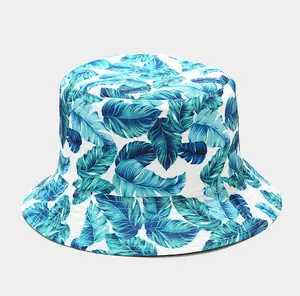 New Fashion Trendy Adult Bucket Hat Multi Colors with Argyle Animal Dot Leaves Cap for Outdoor Use
