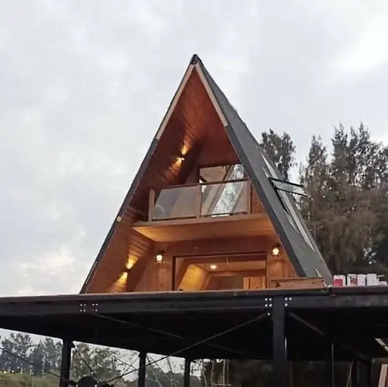 Contenedor modular de último diseño de China para casas, cabaña de troncos, casas prefabricadas a la venta