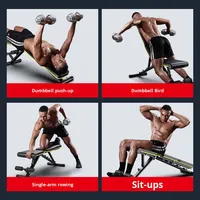 Banc d'haltères pliant d'intérieur multifonctionnel moderne professionnel chaise de fitness à domicile Installation gratuite usine transfrontalière