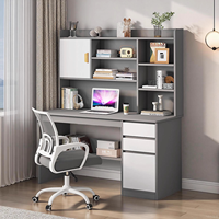 Bureau avec étagère intégrée, bureau d'étude pour étudiants, bureau d'ordinateur pour chambre à coucher, bureau simple de petite taille