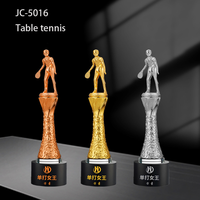 Trophée de tennis de table en métal poli écologique Jadevertu pour les événements sportifs