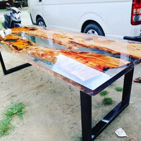 PURCOAT Revêtement liquide époxy transparent haute brillance anti-jaunissement pour table en bois à coulage profond
