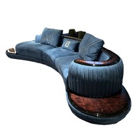 Italienisches Luxus-Leder-Sofa-Set in L-Form, leicht, groß, für Zuhause, Büro, Villa, Hotel, gleicher Stil, High-End-Marken, Wohnzimmer