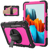 Pelindung Layar dan Casing Full Body dengan Penyangga untuk Samsung Galaxy Tab S7 11 Inch SM T870