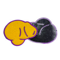 En gros, badges logo brodés thermocollants personnalisés, patchs chenille pour vêtements, motifs serviette, lettres de marque polychromes et motifs mignons