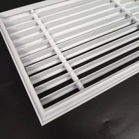 Grille de ventilation carrée en alliage d'aluminium, design moderne, ouvrable, pour sortie et retour d'air de climatisation centrale extérieure