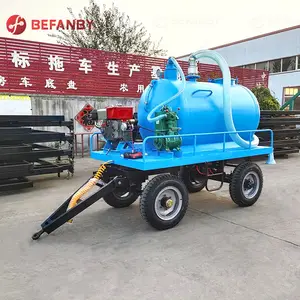 High pressure waste liquid transport with vacuum pump 5000l sewage tank trailer