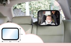 안전 광장 큰 크기 후면 직면 360 도 자동차 좌석에 대 한 조정 가능한 아기 거울 - Product Image 6
