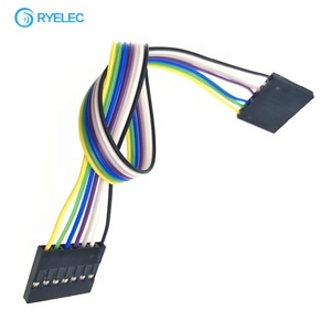 Customized OEM/ODM 7-pin 40 1-to-1 Connector Female-to-Female 2.54 mm <b>Ribbon</b> <b>Wire</b> Jumper Cable Harness - Product Image 1