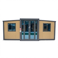 Conteneur extensible en bois clair à grain apparent, solution de cabine préfabriquée robuste pour l'hébergement des travailleurs de chantier – Solution en gros