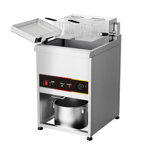 <span class=keywords><strong>Friteuse</strong></span> verticale commerciale Ruihong 30L 380V 9Kw en acier inoxydable épais pour chips de banane plantain/poulet entier, prête à être expédiée - Product Image 1