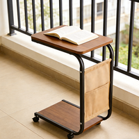 Table basse mobile moderne à double rangement, en bois massif écologique, design personnalisable pour salon et maison