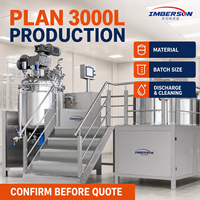 Système de mélange sous vide industriel 3000L avec plateforme et tuyauterie, pour usine à grande échelle, nouvelle ligne de production, émulsifiant chimique sous vide SUS
