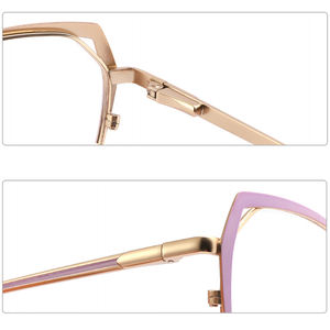 フォトクロミックキャットアイメタル2024最新の眼鏡光学カスタムロゴ2023ファッショナブルな女性男性が光学メガネを製造 - Product Image 6
