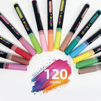 Bestationery – Nouveauté ! Marqueurs acryliques permanents professionnels de Chine, 36 couleurs, pour graffiti et coloriage, avec pointe pinceau – Idéal pour l'art promotionnel
