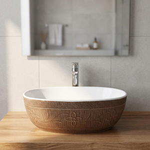 Lavabo Carré Moderne en Granit pour Hôtel, Design Tendance, Lavabo Artisanal pour Salle de Bain, Vasque à Poser sur Comptoir - Product Image 6