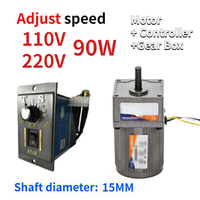 Motorreductor de CA reversible de velocidad variable PLC 90W 110V 5-470 RPM con controlador al por mayor