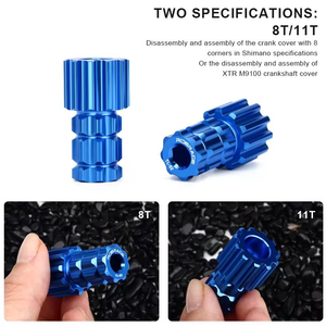 Herramienta de instalación de eliminación de manivela de bicicleta para Shimano <span class=keywords><strong>XTR</strong></span> M9100 cubierta de brazo de manivela de bicicleta llave de tornillo herramientas de instalación de <span class=keywords><strong>bielas</strong></span> de ciclismo - Product Image 5