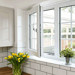 Ventana Abatible Moderna de PVC a Medida, Doble Acristalamiento Templado, Insonorizada, para Cocina, Dormitorio, Baño, Villa, Residencial - Product Image 2