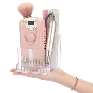 Transparent Square Professional Nail <b>Storage</b> <b>Box</b> Organizer with Nail Case Holder for Salon Use - Product Image 2