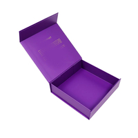 Boîte cadeau magnétique rigide pliable de luxe, logo personnalisé, emballage plat en papier pour cadeaux