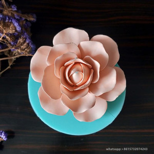 Moldes de jabón de Rosa romático, molde de silicona con forma de flor, vela de sílice, decoraciones de Aroma de rosa 3D - Product Image 2