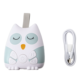 Cadeau de Noël Conception mignonne de hibou Alimenté par USB Aide au sommeil pour bébé Machine à bruit blanc avec 30 berceuses et minuterie d'arrêt automatique de bruit blanc - Product Image 6