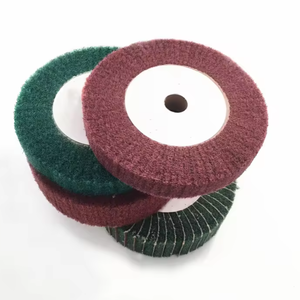 AutoErizo 5" Nylon Flap Buffing Wheel <strong>Non</strong> Woven Stainless Steel <strong>Abrasive</strong> Cloth Sanding Grinder <strong>Non</strong> Woven Polishing Wheel - Product Image 3