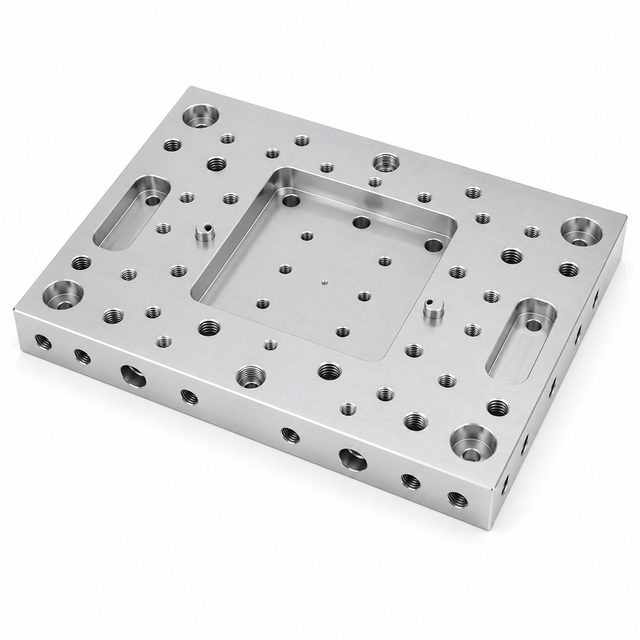 High Precision Aluminum & Stainless Steel 0.005mm Tolerance Precision Fixture Tooling Plate for CNC Milling Parts
