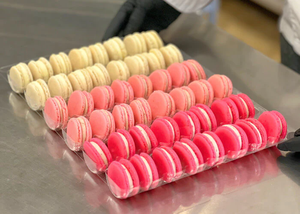 Sıcak satış 24 adet özelleştirilmiş <span class=keywords><strong>Macaron</strong></span> kutusu geri dönüşümlü plastik ambalaj gıda kek ve çikolata ekran zarif <span class=keywords><strong>Macaron</strong></span> ambalaj için - Product Image 2