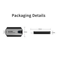 Adaptador Inalámbrico USB 3.0 WiFi 6 AX1800, 1800Mbps, Doble Banda 5GHz 2.4GHz, Tarjeta de Red sin Controlador para PC y Laptop