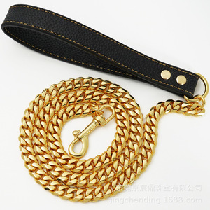 2024 Cadena de serpiente de perro de Metal negro <span class=keywords><strong>Collar</strong></span> de Mascota de patrón sólido de acero inoxidable con cadena P de entrenamiento dorado <span class=keywords><strong>Collar</strong></span> de estrangulación Accesorio para perro - Product Image 3