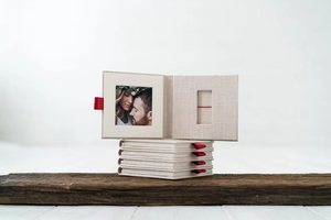 Caja de Regalo de Tela de Lino <span class=keywords><strong>para</strong></span> Memoria USB con Diseño de Boda <span class=keywords><strong>para</strong></span> Fotógrafo - Product Image 3