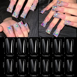 ZHI JIA 504 <span class=keywords><strong>Uñas</strong></span> Postizas <span class=keywords><strong>de</strong></span> ABS en Forma <span class=keywords><strong>de</strong></span> Ataúd, Longitud Media, con Caja, para Uso en Salón <span class=keywords><strong>de</strong></span> Manicura - Product Image 6