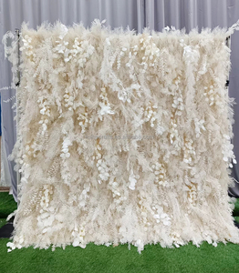 3d soie <span class=keywords><strong>pampa</strong></span> fleurs mur automne mariage fond mur simulation fleur panneaux muraux pour baby shower mariage déco - Product Image 5