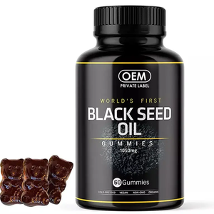 Gommose di Olio di Semi Neri Biologico Pressato a Freddo, Vegetariane, Estratto Vegetale di Cumino Nero (Nigella) - Product Image 1