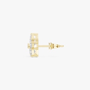 Pendientes de Diamantes Pentagonales de Alta Calidad para Mujer con Acabado Brillante para Bodas y Compromisos en Venta - Product Image 2