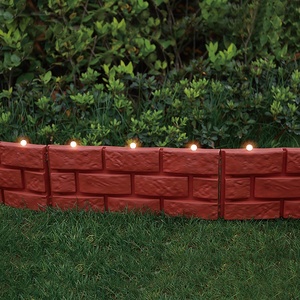 Effet de brique <span class=keywords><strong>piquet</strong></span> décoratif en <span class=keywords><strong>plastique</strong></span> arrière-cour pelouse bordure bordure panneaux de clôture de jardin petite clôture de jardin en <span class=keywords><strong>plastique</strong></span> - Product Image 4